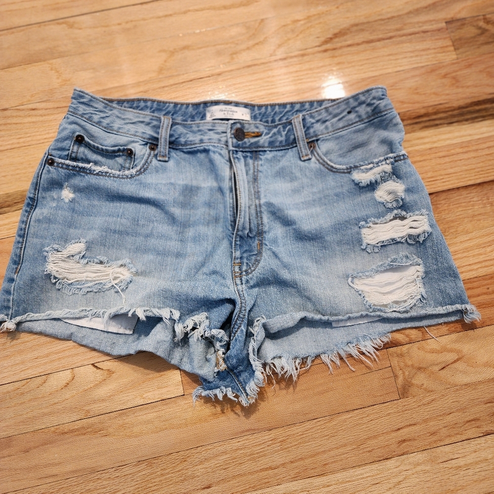 Abercrombie & Fitch Light Blue Jean Shorts